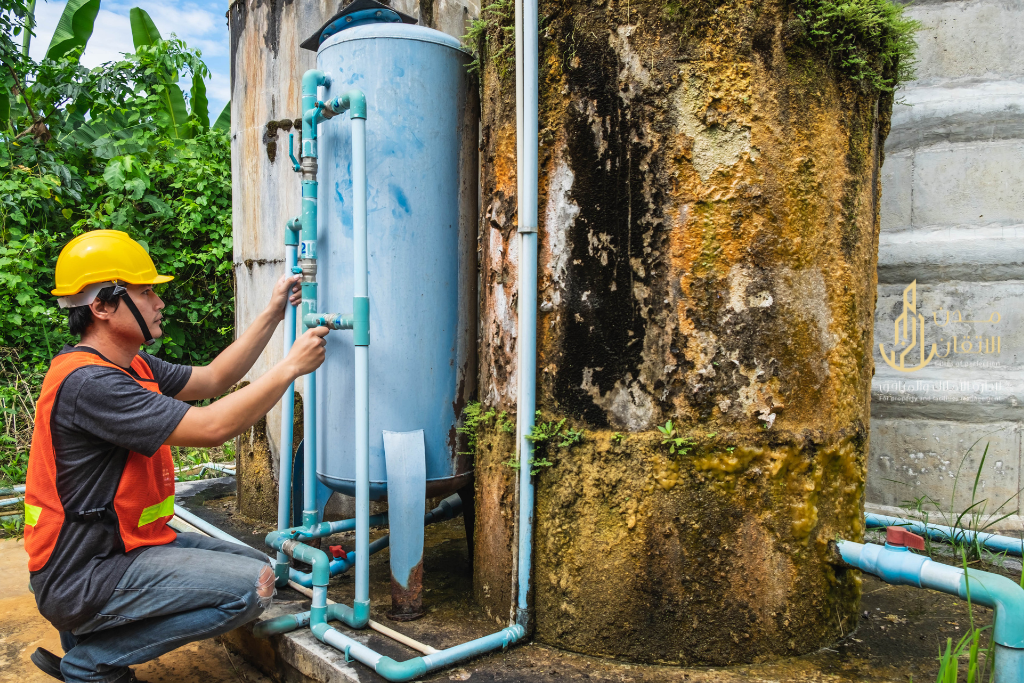 تنظيف وتعقيم خزانات المياه